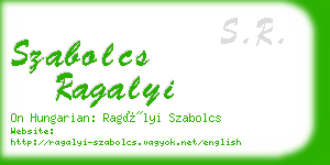 szabolcs ragalyi business card